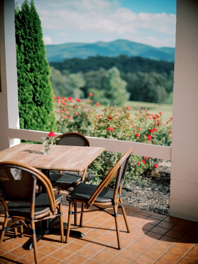 Patio overlooking course