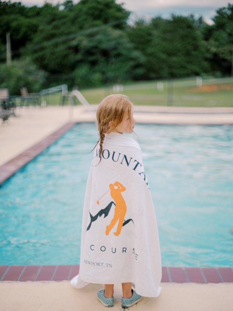 Swimmer by the pool